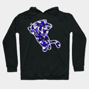 Cat Jewel Art - Stay Pawsitive (blue) Hoodie